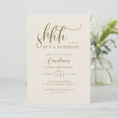 Invitation Crème d'anniversaire surprise simple (Debout devant)
