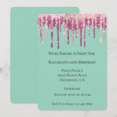 Invitation Crème de crème glacée rose à la menthe Parties sci (Devant / Derrière)