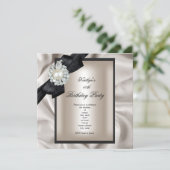 Invitation Crème de fête d'anniversaire Black Pearl (Debout devant)