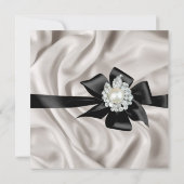 Invitation Crème de fête d'anniversaire Black Pearl (Dos)