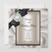 Invitation Crème de fête d'anniversaire Black Pearl (Devant)