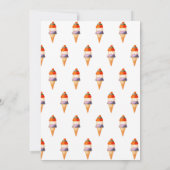 Invitation Crème de glace 1er fête d'anniversaire (Dos)