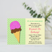 Invitation Crème de glace à la menthe Social Anniversaire Inv (Debout devant)