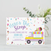 Invitation Crème de glace Anniversaire fraternité Anniversair (Debout devant)