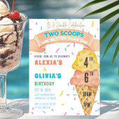 Invitation Crème de glace conjoint Anniversaire frères jumelé