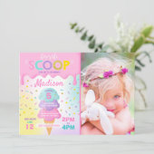 Invitation Crème de glace Crème de glace Fête d'an (Debout devant)