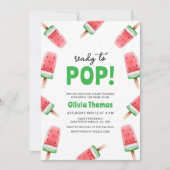 Invitation Crème De Glace De Pastèque Prêt À Pop Baby shower (Devant)