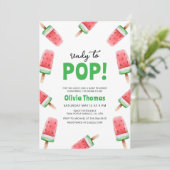 Invitation Crème De Glace De Pastèque Prêt À Pop Baby shower (Debout devant)