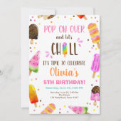 Invitation Crème de glace de Popsicle fête de la piscine d'ét (Devant)