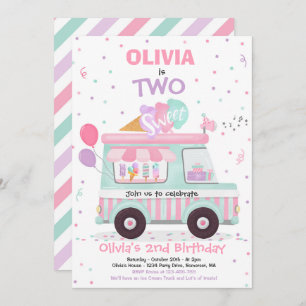 Invitation Crème de glace Deux douceurs 2e Camion Crème de gl
