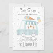 Invitation Crème De Glace Deux Scoops Sont Meilleurs Qu'Un An (Devant)