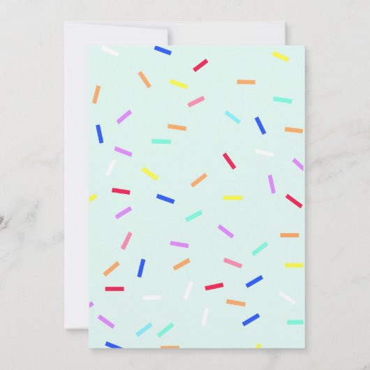 Invitation Crème de glace douce Anniversaire (Dos)