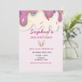 Invitation Crème de glace douce Anniversaire (Debout devant)