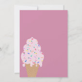 Invitation Crème de glace douce Anniversaire (Dos)
