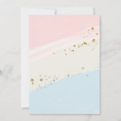 Invitation Crème de glace Genre Révéler Aquarelle rose bleu (Dos)