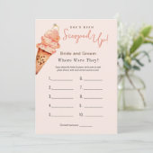 Invitation Crème de glace "Où étaient-ils" Jeux de douche nup (Debout devant)