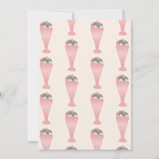 Invitation Crème de glace rétro Confetti Sundae Scoop (Dos)