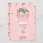 Invitation Crème de glace rétro Confetti Sundae Scoop (Devant / Derrière)