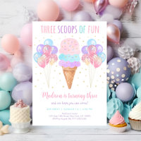 Crème de glace rose Trois Scoops de Fun Anniversai