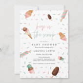 Invitation Crème de glace saupoudrer rose Baby shower d'été f (Devant)