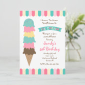 Invitation Crème de glace Scoops Invitation (Debout devant)