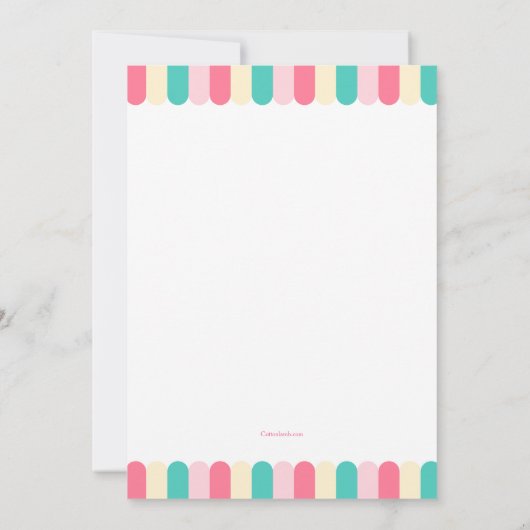 Invitation Crème de glace Scoops Invitation (Dos)