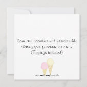 Invitation Crème de glace sociale (Dos)