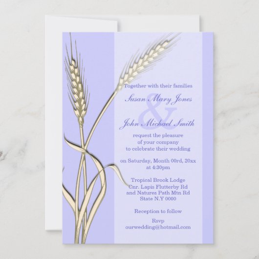Invitation Crème de lavande de blé extérieur (Devant)