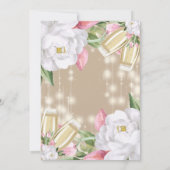 Invitation Crème de luxe Champagne Floral 30ème anniversaire (Dos)