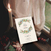 Invitation Crème de Noël Mangez Boire & Soyez Joyeux Fête