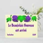 Invitation Crème d'invitation Beaujolais nouveau (Debout devant)