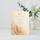 Invitation Crème d'ivoire botanique Bohème Texturé RSVP (Debout devant)