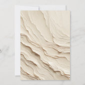 Invitation Crème d'ivoire botanique Mariage textuel (Dos)