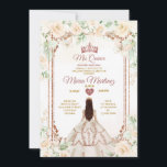 Invitation Crème d'ivoire et or de cuivre Princesse Quiñceane<br><div class="desc">Crème d'ivoire et or de cuivre Princesse Quiñceanera Invitation Mis Quince 15 Anos,  16e anniversaire, </div>