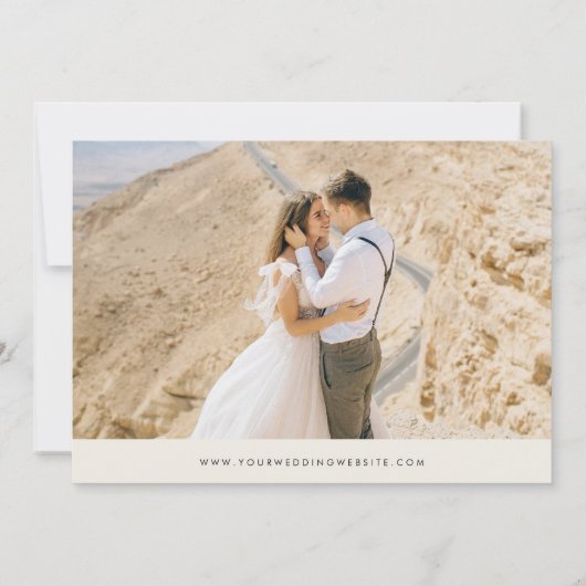 Invitation Crème d'ivoire Fleurs sauvages le Mariage de l'inv (Dos)