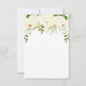 Invitation Crème d'ivoire Flore verdure Sip et voir bébé (Dos)