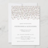 Invitation Crème d'ivoire Pearl moderne Mariage de code QR (Devant)