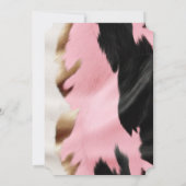 Invitation Crème d'or rose noir vachette (Dos)