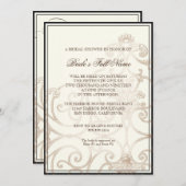 Invitation Crème d'orchidée de Cattleya Noir - Fête des marié (Devant / Derrière)