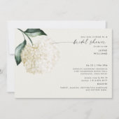 Invitation Crème douce Hydrangea Fête des mariées de tige (Devant)