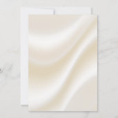 Invitation Crème en dentelle or Perles satinées Bijoux Mariag (Dos)