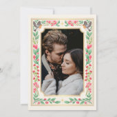 Invitation Crème Enchantant Jardin botanique Mariage Photo (Dos)