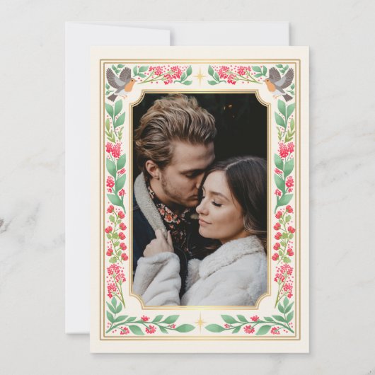 Invitation Crème Enchantant Jardin botanique Mariage Photo (Dos)