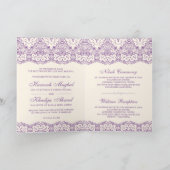 Invitation Crème et dentelle violette Mariage musulman islami (Intérieur)