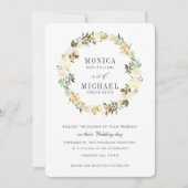 Invitation Crème et ivoire | Botanique Mariage floral (Devant)