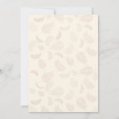 Invitation Creme et or Floral Feuille Branche Musulmane Maria (Dos)