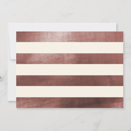 Invitation Crème et Rose Gold Script Surprise Party (Dos)