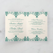 Invitation Crème et Turquoise Damas musulman Mariage musulman (Intérieur)