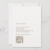 Invitation Crème Fleurs 3D Roses Simple Mariage (Dos)