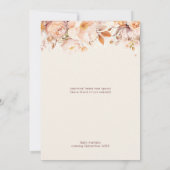 Invitation Crème Floral Automne Petit Baby shower Fleur sauva (Dos)